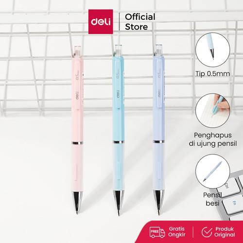 [EZO.7001103] Deli Propelling Pencil Pensil Cetek / Pensil Mekanik Tip 0.5 mm S347