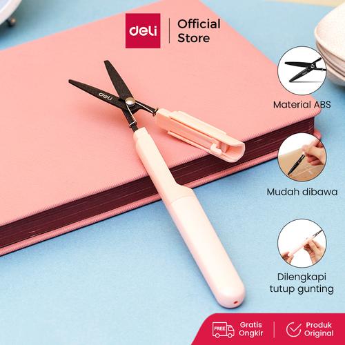 [EZO.7001106] Deli Portable Scissors Gunting Portabel 77761