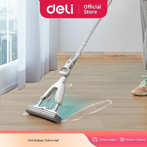 [EZO.7002536] Deli Half Folded Alat Pel Lantai Lipat bahan PVA spon/EVA mop 1950X