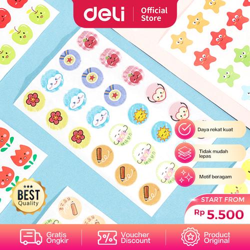 [EZO.7001114] Deli Cartoon Sticker Stiker Kartun Isi 5Lembar/Pack 25910/25909