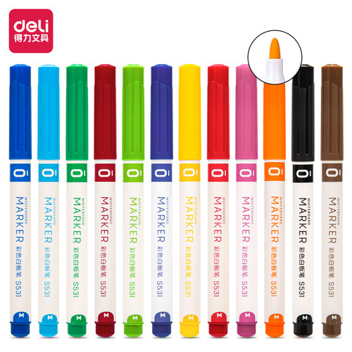 [EZO.7001101] Deli Coloring Marker Spidol Warna Peralatan Menggambar 12Warna S531