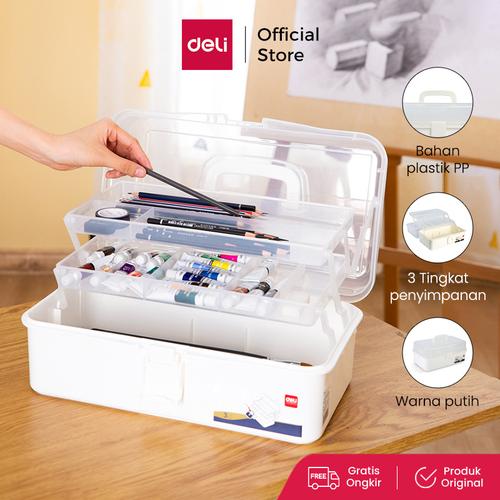 [EZO.7001150] Deli Large Art Toolbox Kotak Peralatan Seni 6802 68303