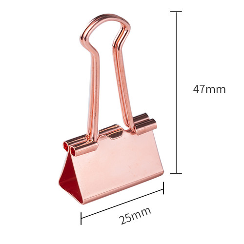 [EZO.7001155] Deli office binder clip, Penjepit kertas Rose Gold 78200 78201
