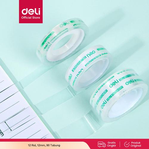 [EZO.7001123] Deli Isolasi / Cellotape Bening&Colorfull Untuk Sekolah 12pcs/roll