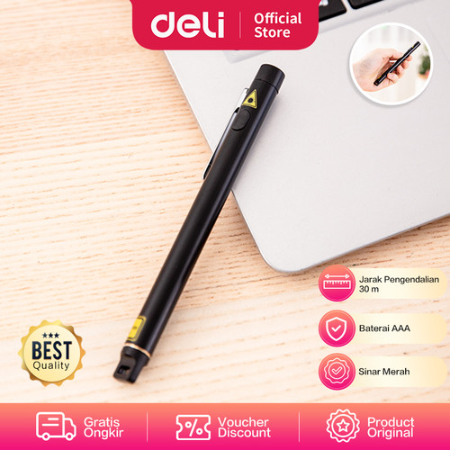 [EZO.7001157] Deli Laser Pointer Pen Pointer Presentasi 650 NM 3933