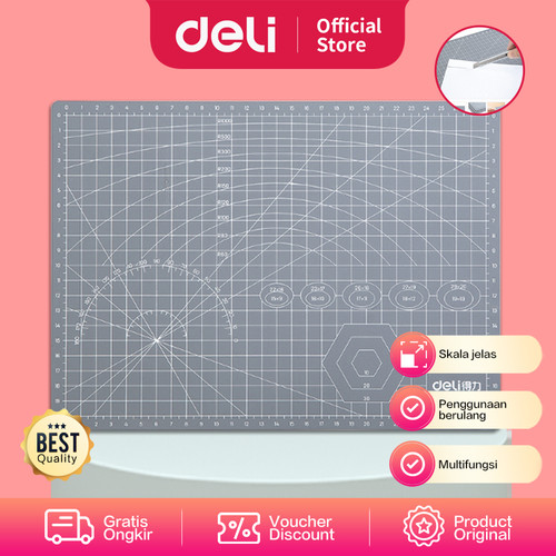 [EZO.7001129] Deli Alas Potong/Cutting Mat Serba Guna, Bahan Tebal Warna Hijau 7840X