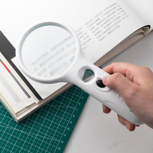 [EZO.7002557] Deli Fingertip Magnifier Kaca Pembesar φ75mm/φ65mm Lens E9099/E9098