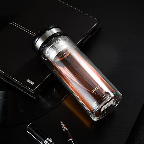 [EZO.7001176] Deli Botol Air Kaca 320ml, Stainless steel Tahan Panas 898X