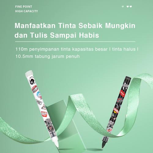[EZO.7001179] Deli 0.5mm Roller Pen Mata Kecil 12PCS/BOX S876