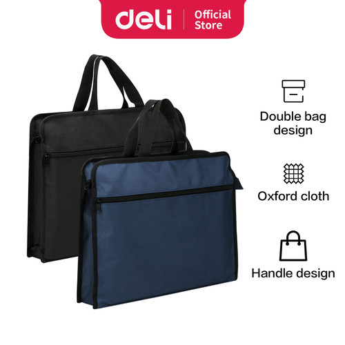 [EZO.7001199] Deli Briefcase Tas Kantor Bahan Polyester Tersedia 2 Warna 63753