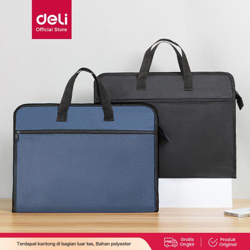 [EZO.7001199] Deli Briefcase Tas Kantor Bahan Polyester Tersedia 2 Warna 63753