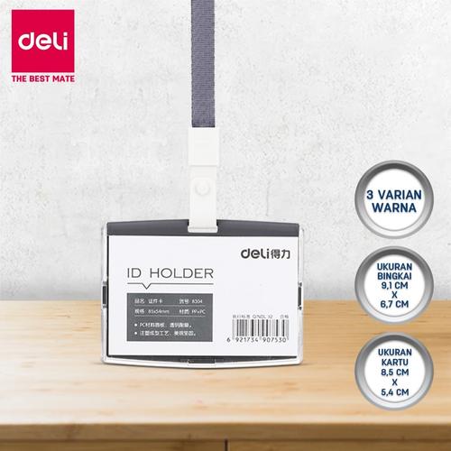 [EZO.7002638] Deli Name Badge Name Tag Horizontal 3 warna cerah dan trendi 8304