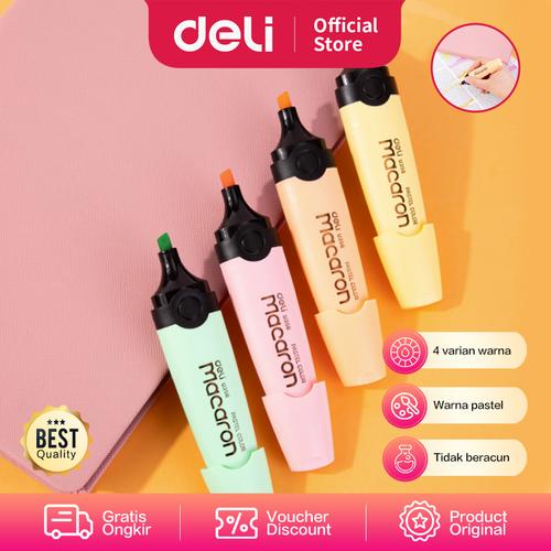 [EZO.7001203] Deli Highlighter macaron 4warna 1.5mm EU356