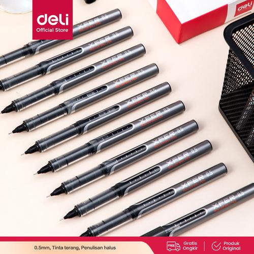 [EZO.7001204] Deli roller pen warna hitam S657