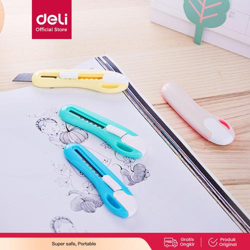 [EZO.7001189] Deli Cutter Sekolah ,Design untuk Anak Anak ,Silet 55mm 2024
