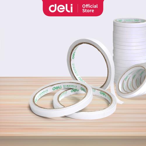 [EZO.7002619] Deli double tape kertas tissue ukuran 9-24mmx10Yx80um, 12-32 roll/pack