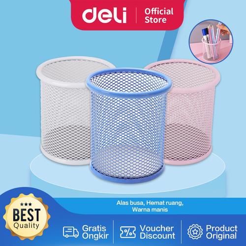 [EZO.7001198] Deli Tempat Alat Tulis berbahan Metal 91*98mm E9153