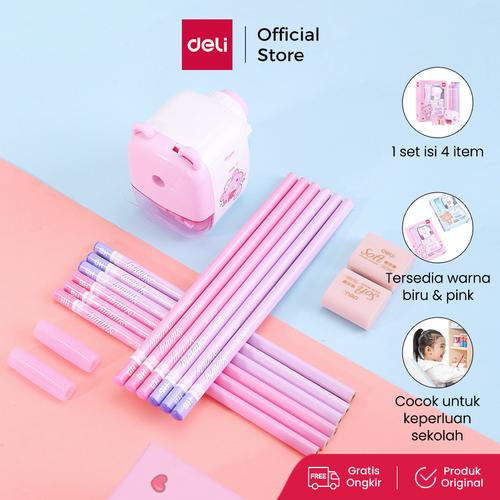 [EZO.7001214] Deli Stationery set 4 in 1 68896