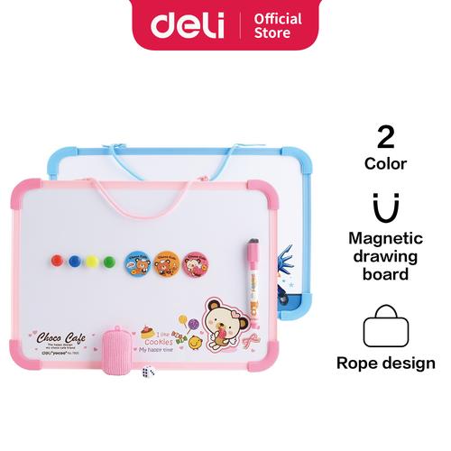 [EZO.7002649] Deli papan tulis gantung magnetik putih untuk anak 25 * 35 cm 7800