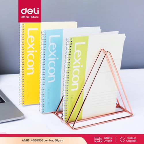 [EZO.7001225] Deli Loose-Leaf Buku Notebook spiral A5 60 lembar 7683