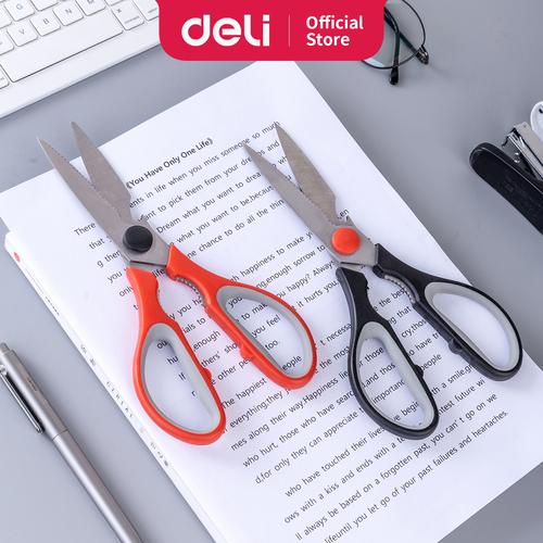 [EZO.7001254] Deli Gunting Dapur 210mm Pegangan simetris Ujung runcing 2warna E77750