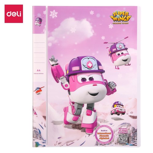 [EZO.7001256] Deli Super Wings Display Book 0.75mm , saku 0.03mm A4 2 Warna EZ55802