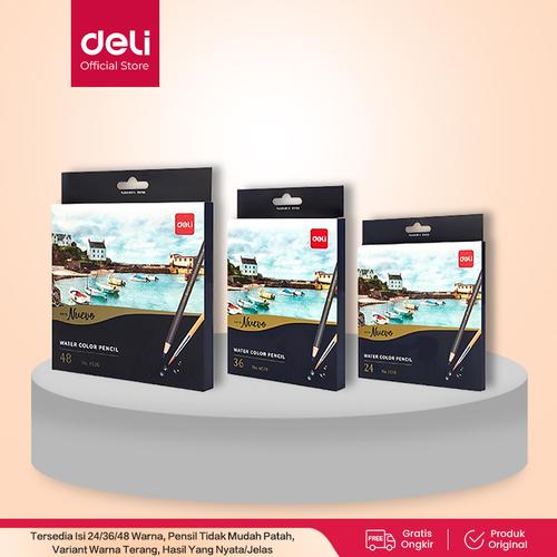 [EZO.7002666] Deli pensil warna 36C waterproof dengan kuas non -toxic 6519