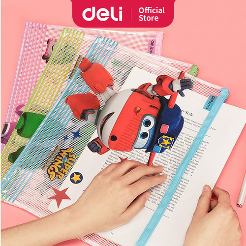 [EZO.7002702] Deli superwings File Bag bahan PVC 0.2MM + 0.5mm A4 12 lembar EZ70402
