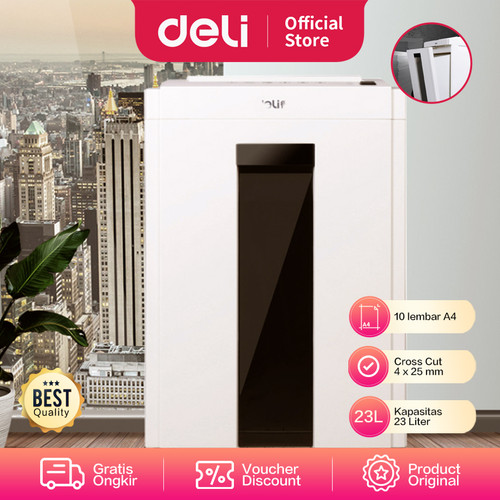 [EZO.7001259] Deli Penghancur Kertas, kapasitas 10 lembar 4*25mm Abu Abu Muda E9952