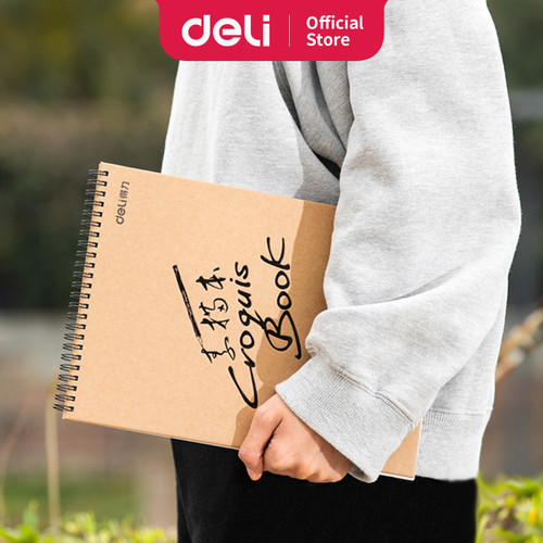 [EZO.7001237] Deli sketch book A4 40 lembar , buka vertikal,atau diputar 73357