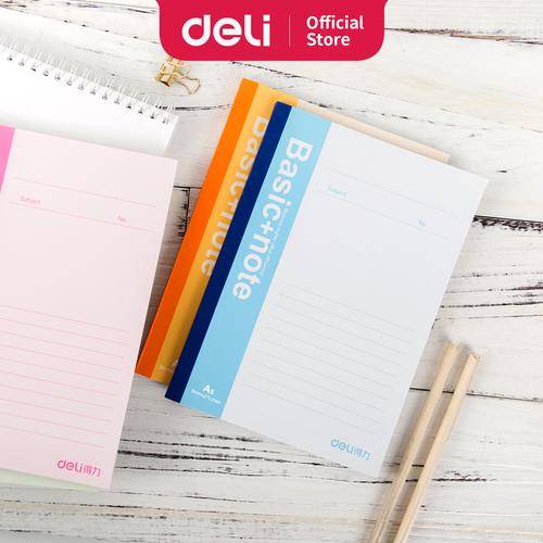 [EZO.7002674] Deli notebook tanpa jilid kawat, soft cover 4 warna 50 lembar A5 7652