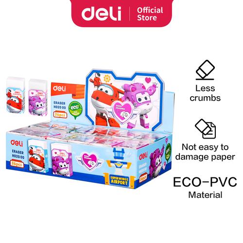 [EZO.7001267] Deli Penghapus Kecil Karakter Super Wings (putih) 45×25×12mm EH02000