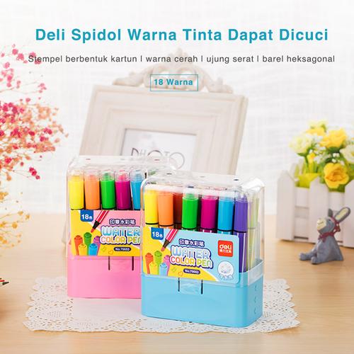 [EZO.7002745] Deli 70652 felt pen with stamp 12 colors