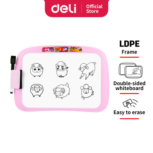 [EZO.7002725] Deli Papan Tulis Super Wings dengan bingkai dua sisi 205*286mm EH50002