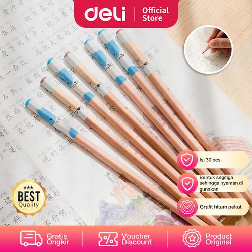 [EZO.7002768] Deli S941-2B Pensil Kayu 30 Pcs/Tube Standar Ujian Nasional Komputer