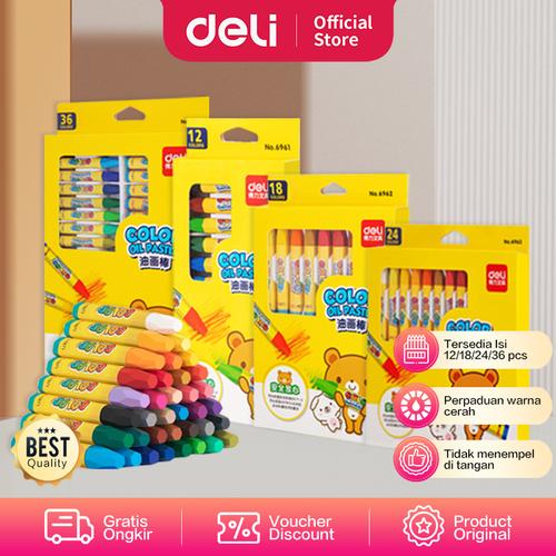 [EZO.7002735] Deli 6963 crayon oil pastel 24 colors