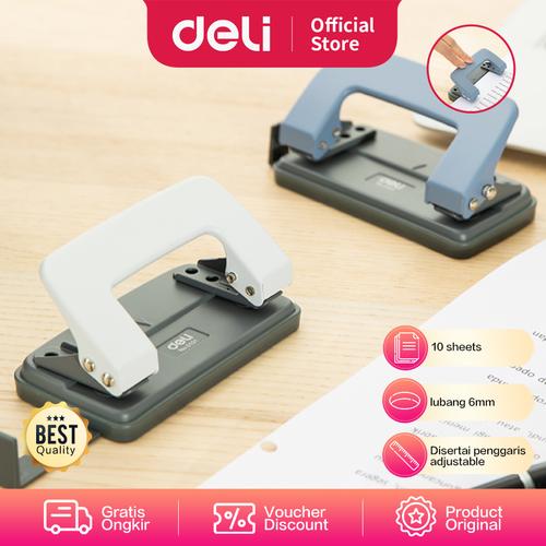 [EZO.7001315] Deli E0101 2-Hole Punch/Pelubang kertas (2 Lubang)