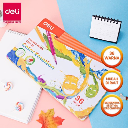 [EZO.7001327] Deli Pensil Warna / Colored Pencil - 36C 36warna/box EC00235