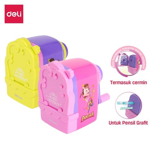 [EZO.7002807] Deli ER10004 Mirror Rotary Pencil Sharpener 3C / Rautan Pensil Putar