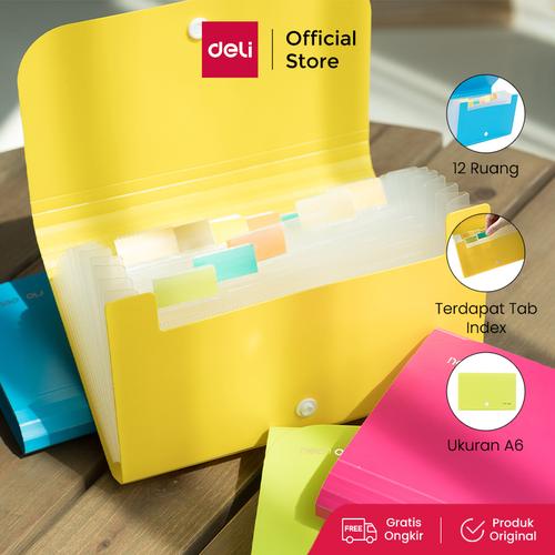 [EZO.7001338] Deli E5561 Expanding File/Expanding File - Expanding File Snap A6 13P