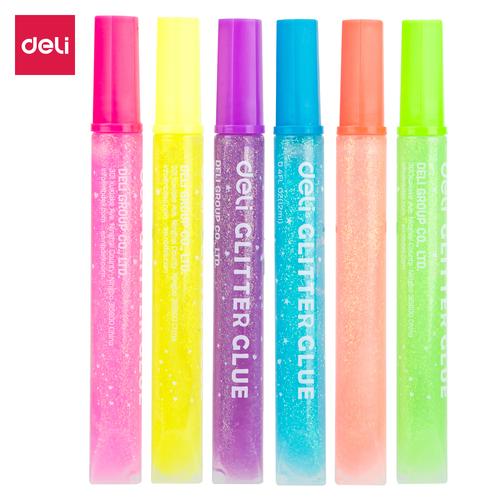 [EZO.7002823] Deli EA71201 Neon Glitter Glue 12ml 3C / Lem Glitter isi 3