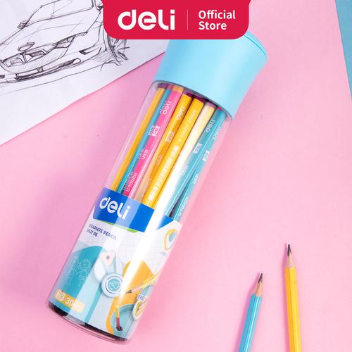 [EZO.7001354] Deli EU53100 Graphite Pencil 2B / Pensil 2B isi 12 Pcs