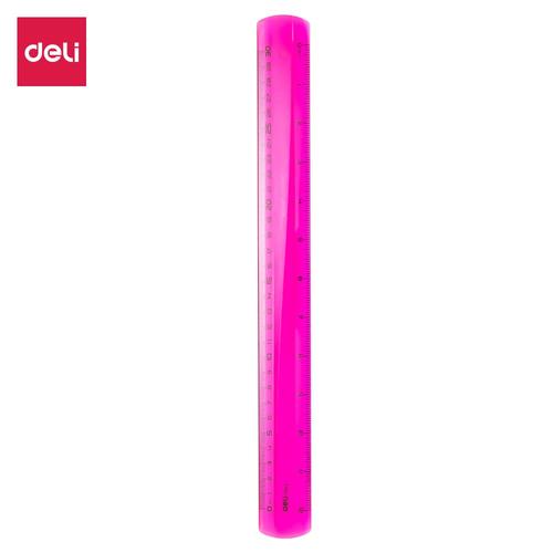 [EZO.7002876] Deli EG00302 Penggaris-PS Ruler Easy-grab 30cm Translucent 3C
