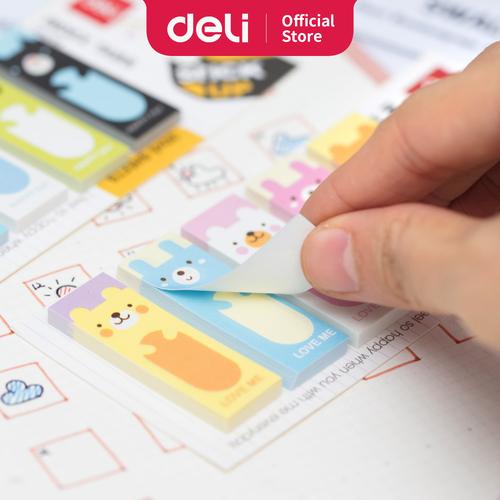 [EZO.7001401] Deli EA64002 Memo Indeks - Paper Index Tabs 45×15mm 5×30she