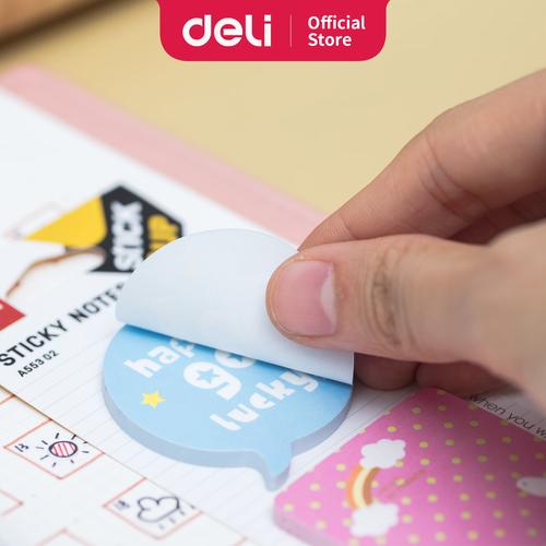 [EZO.7002894] Deli EA55302 Memo tempel - Shape Sticky Notes 51×51mm 2''