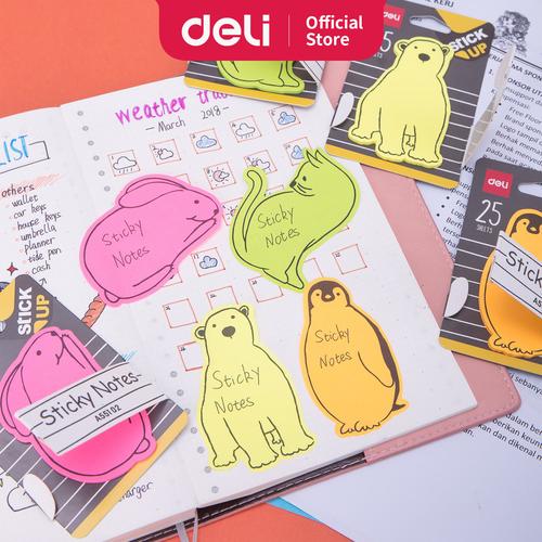 [EZO.7002896] Deli EA55102 Memo tempel - Shape Sticky Notes 76×76mm 3''