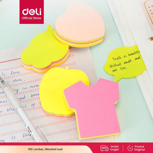 [EZO.7001408] Deli EA03202 Memo tempel - Shape Sticky Notes 76×76mm 3''