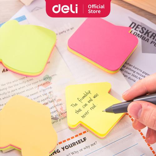 [EZO.7002897] Deli EA03102 Memo tempel - Shape Sticky Notes 76×76mm 3''