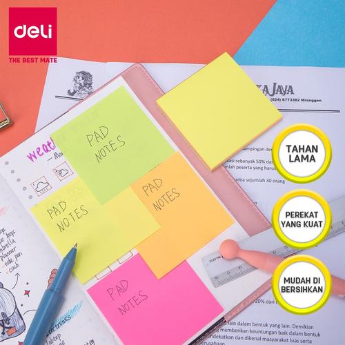 [EZO.7001409] Deli EA02002 Memo tempel - Flip Sticky Notes 76×76mm 3''