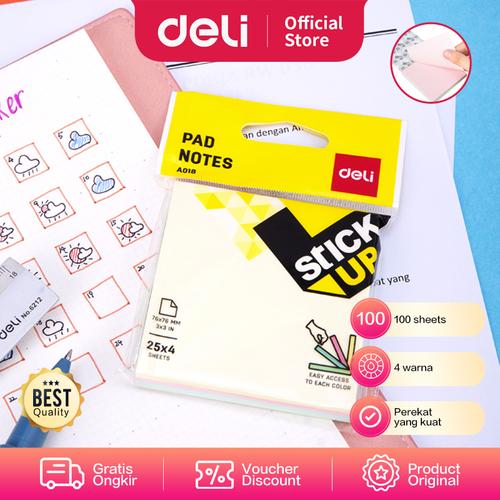 [EZO.7002900] Deli EA01802 Memo tempel - Flip Sticky Notes 76×76mm 3''×